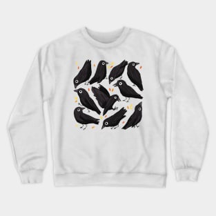 Cute crow pattern Crewneck Sweatshirt